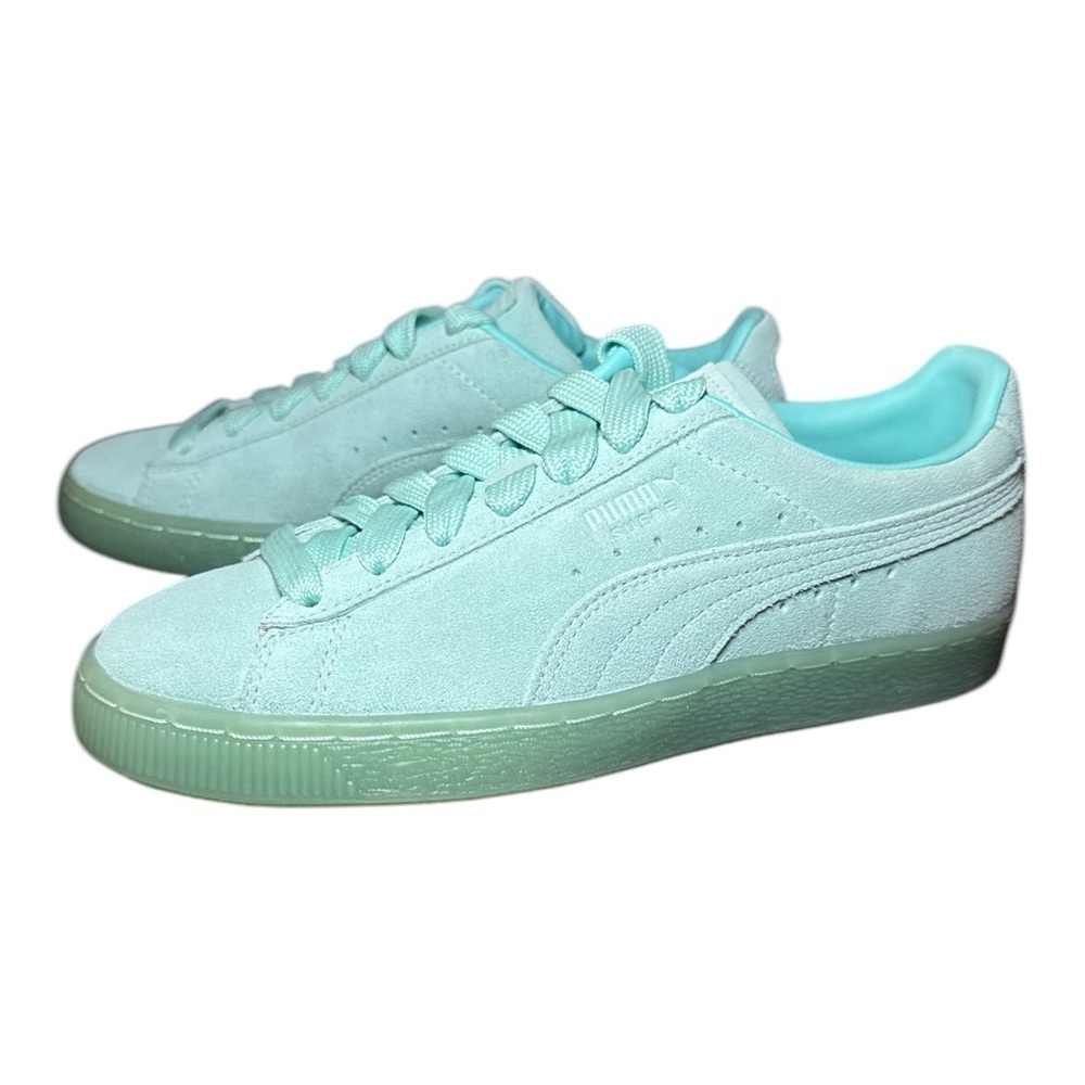 PUMA Women’s SUEDE CLASSIC MONO ICED Aruba Blue Sz 6.5 NWOB never worn - Picture 4 of 16